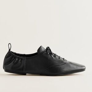 NWT REFORMATION Marie Lace-up Oxford, Black Leather, size 6